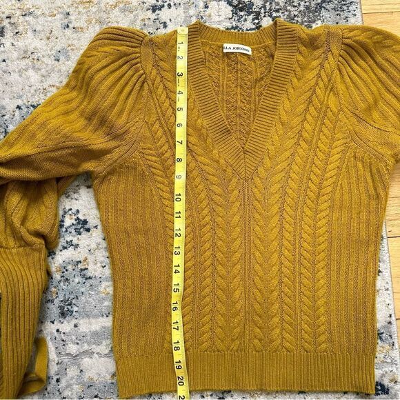 Ulla Johnson Puff Sleeve Sweater in Mustard Wool - Picture 10 of 10